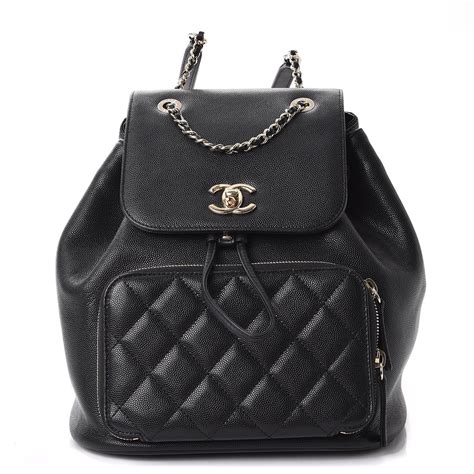 chanel caviar quilted business affinity backpack|CHANEL Caviar Quilted Business Affinity Backpack Grey .